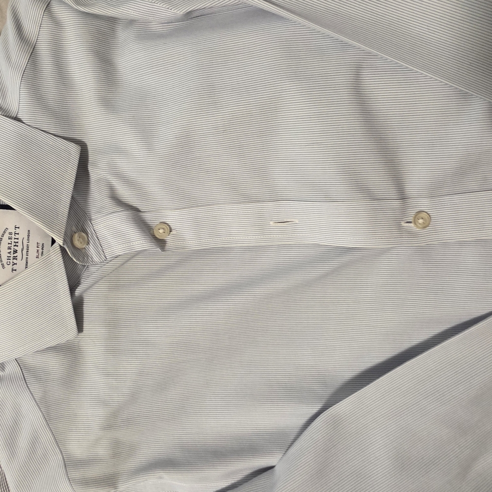 Charles Tyrwhitt Blue Dress Shirt Elegant Style